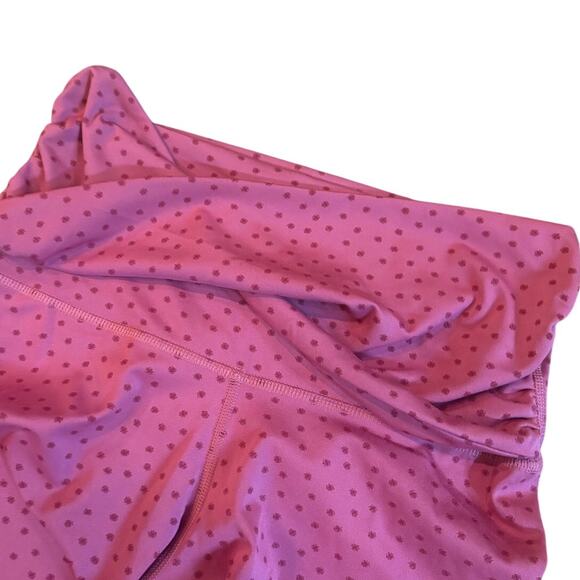 Nike Dri-Fit Women's Leggings Medium Pink Polka Dot Stretch Athletic Yoga Pants - Picture 7 of 8